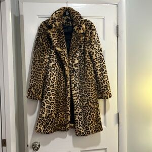 Zara leapord print coat M